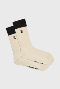 The Trouser Sock - Cream Colorblock