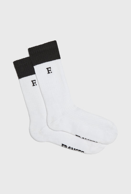 The Trouser Sock - White Colorblock